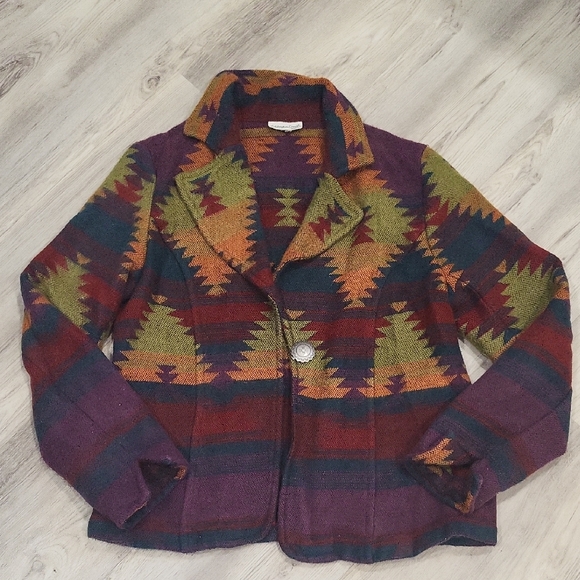 Coldwater Creek Geometric Pattern Blazer - Picture 1 of 4